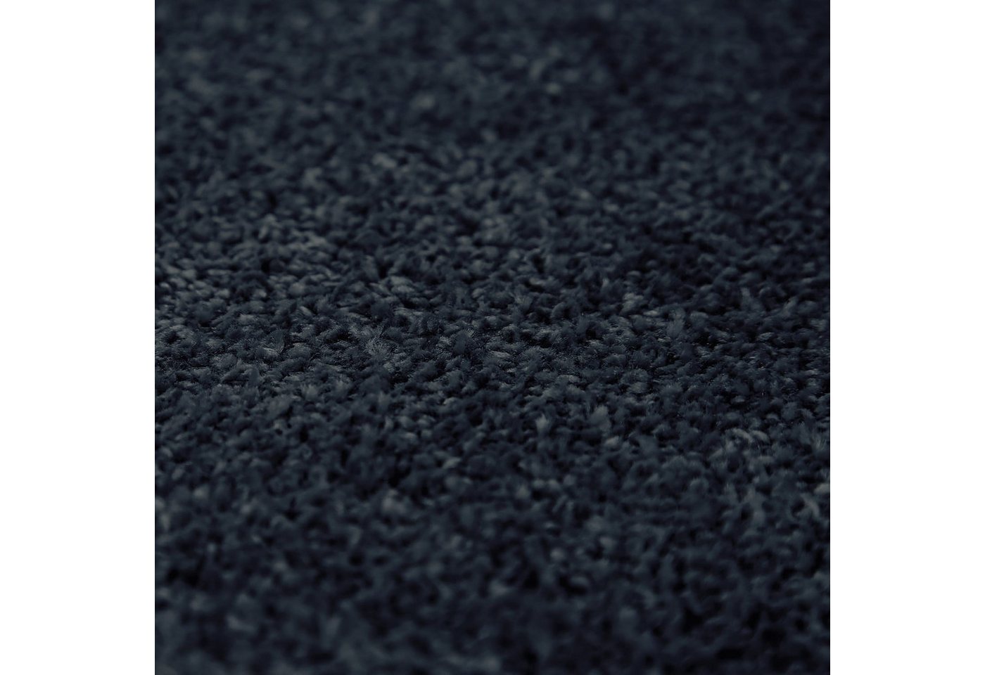Wohnzimmer Teppich Kurflor Unifarbendes Design Modern Und Zeitlos 60 Cm X 100 Cm X 12 Mm Navy Rechteckig