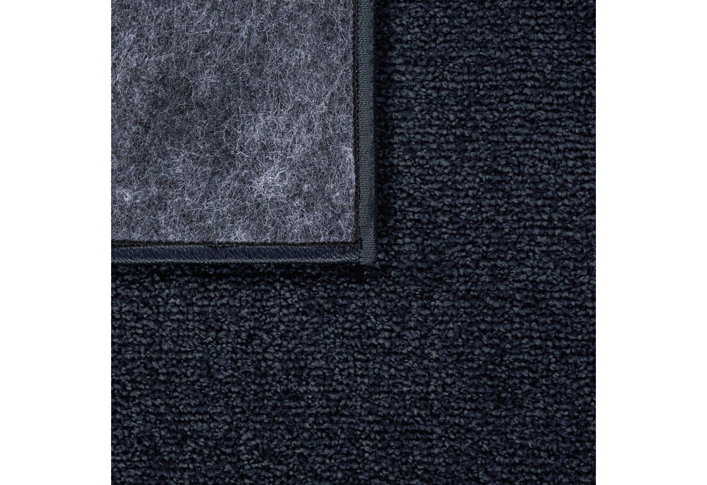 Wohnzimmer Teppich Kurflor Unifarbendes Design Modern Und Zeitlos 60 Cm X 100 Cm X 12 Mm Navy Rechteckig Bild 4