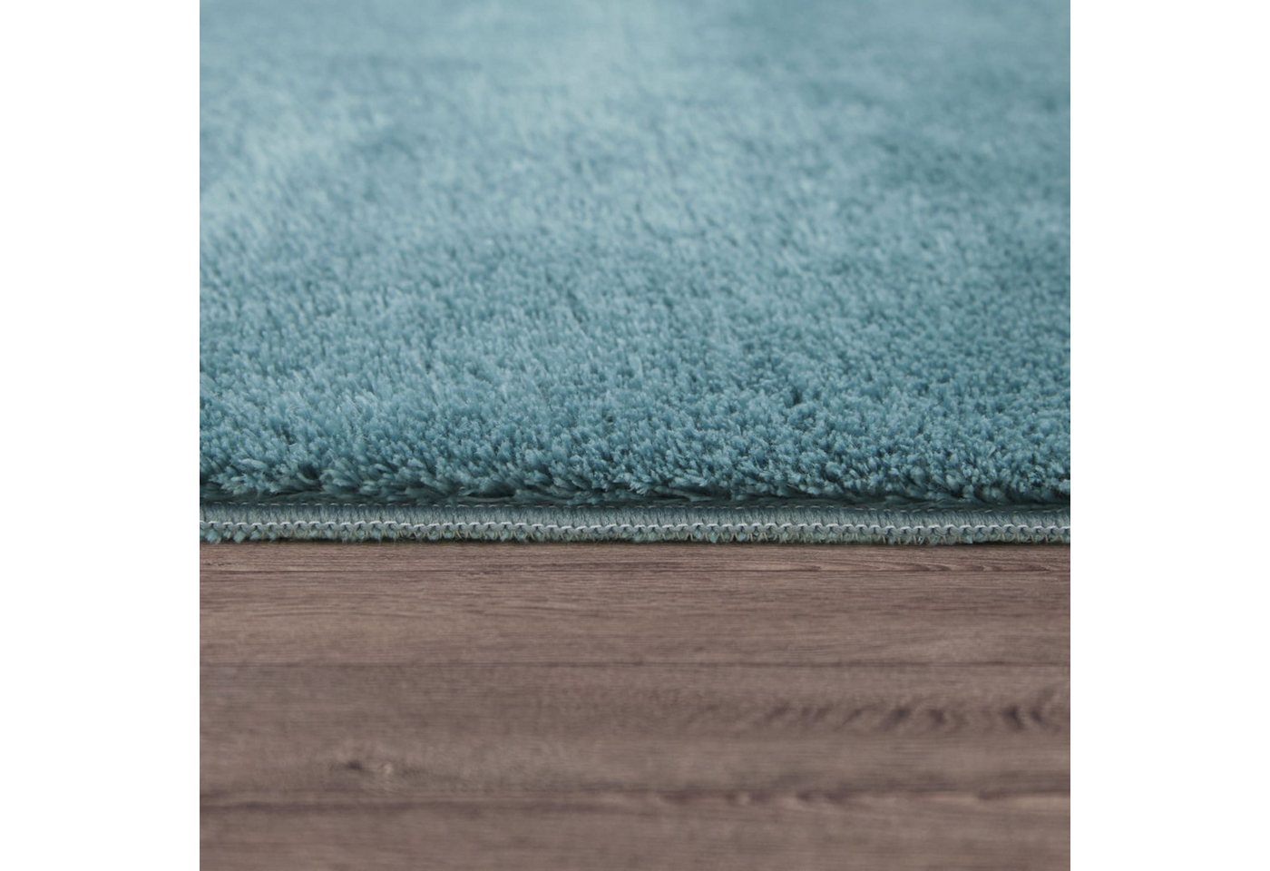 Wohnzimmer Kurzflor Einfarbig Modernes Design Waschbar 60 Cm X 100 Cm X 14 Mm Türkis Rechteckig Bild 4