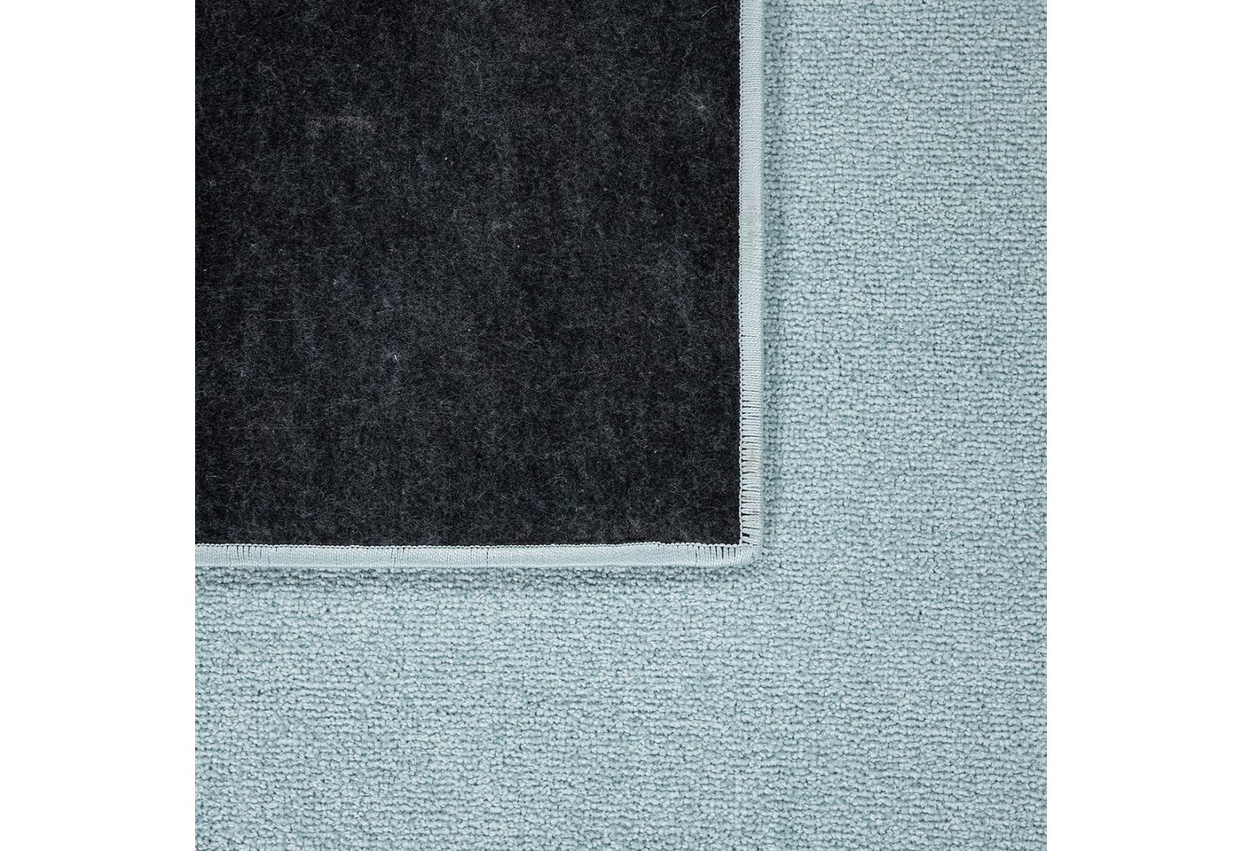 Wohnzimmer Teppich Kurflor Unifarbendes Design Modern Und Zeitlos 80 Cm X 150 Cm X 12 Mm Türkis Rechteckig Bild 5