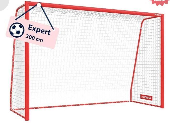 [gebraucht] B-ware Outdoor-fußballtor Hudora Großes Fußballtor Für Kinder Erwachsene 300cm Rot