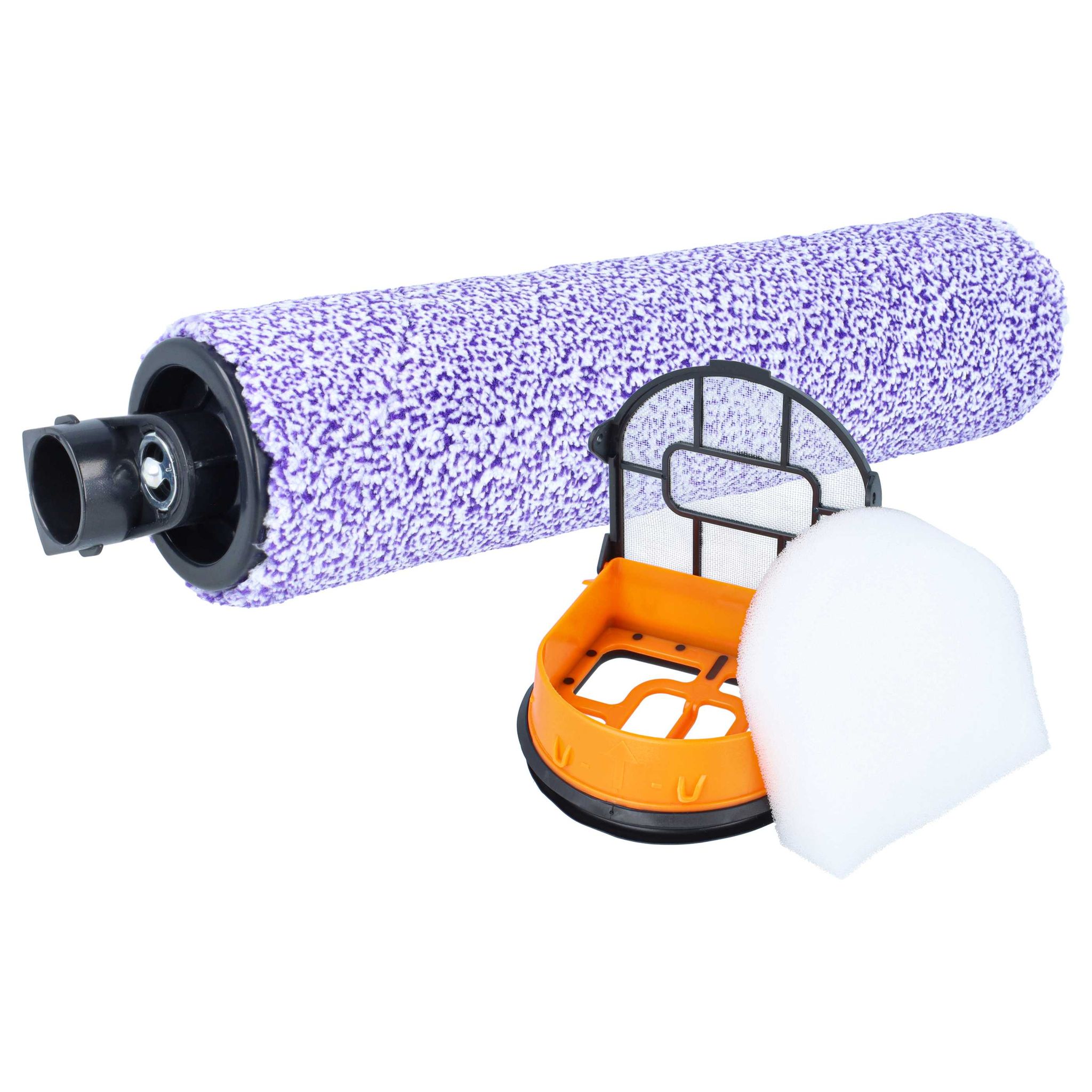 Vhbw 2-tlg. Zubehör-set Kompatibel Mit Shark Aw201, Wd100, Wd200, Wd101 Für Wd101c, Wd201c, Wd200c, Wd201 Staubsauger - Bürstenrolle, Filter