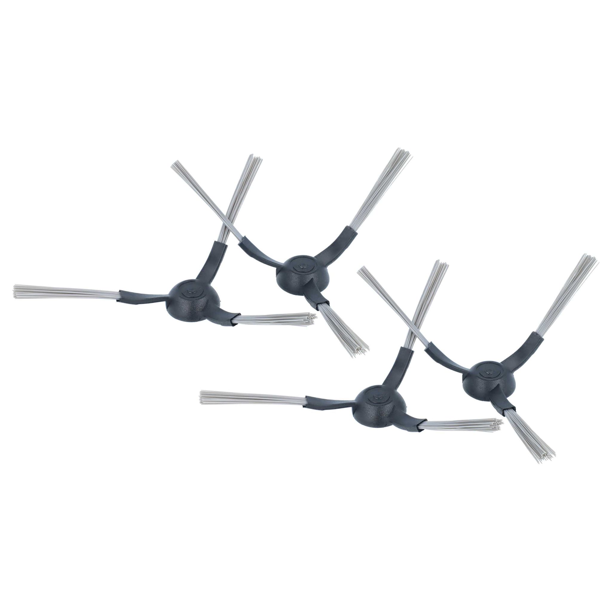 Vhbw 4x Seitenbürste Kompatibel Mit Kärcher Rcv3 Saugroboter - Reinigungsbürsten Set, Schwarz / Grau, 3-armig