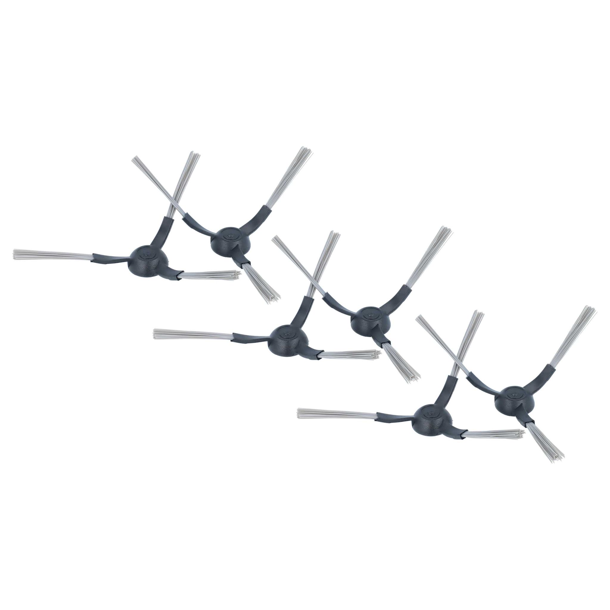 Vhbw 6x Seitenbürste Kompatibel Mit Kärcher Rcv3 Saugroboter - Reinigungsbürsten Set, Schwarz / Grau, 3-armig