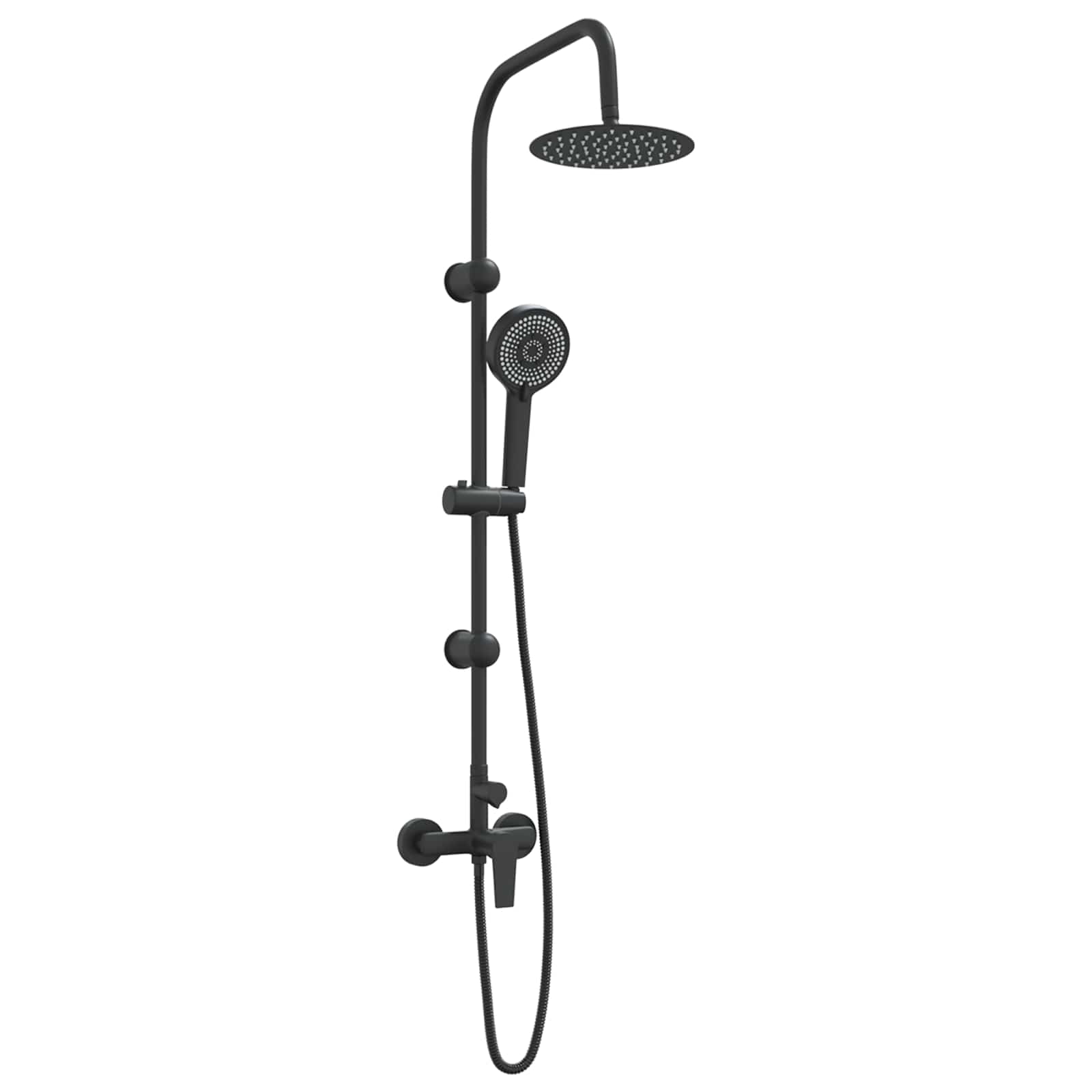 Duschsystem Schwarz Edelstahl 21 X 48 X 112 Cm Vidaxl
