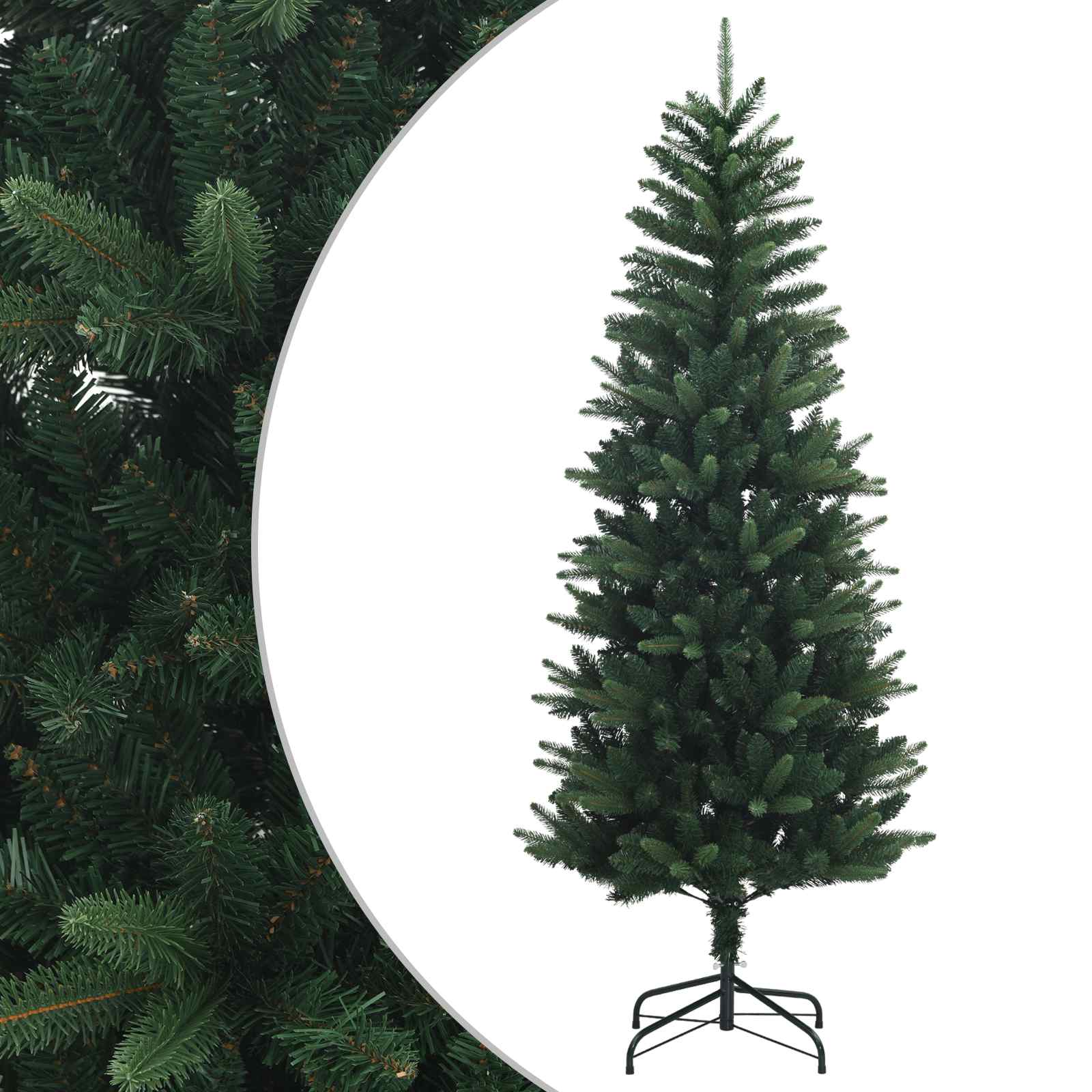 Artificial Hinged Christmas Tree 150 Cm Pe Und Pvc Grün Vidaxl