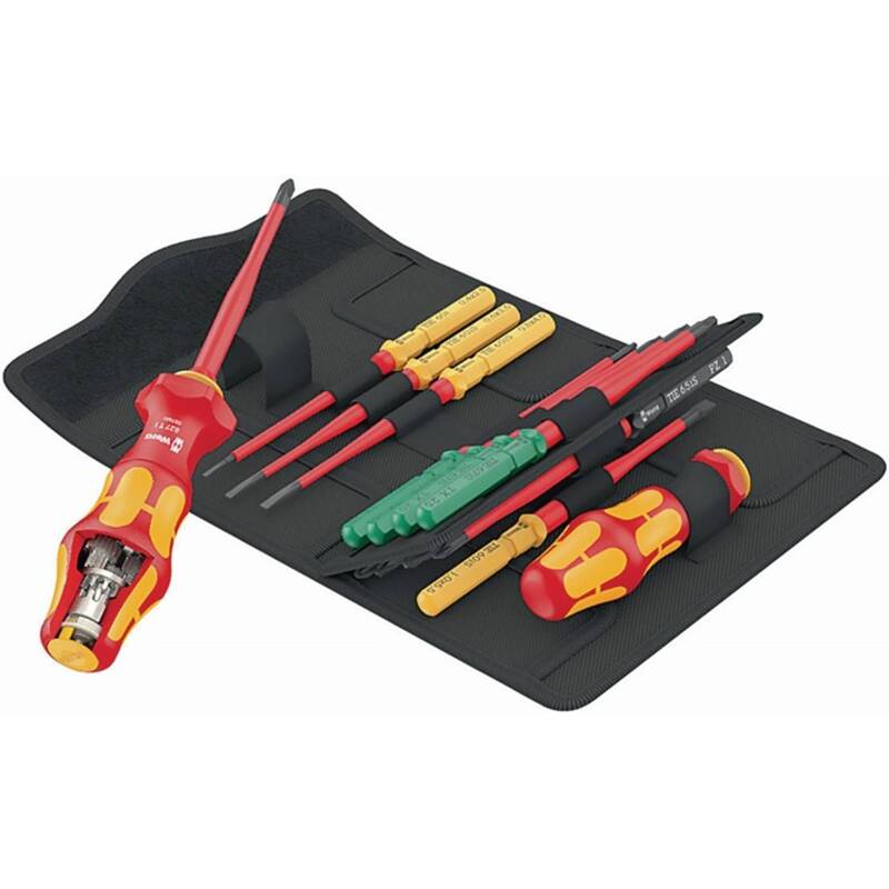 [neuwertig] B-ware Wera Schraubendrehersatz 16-tlg Kraftform Kompakt Turbo I 1 Tool Finder Isoliert