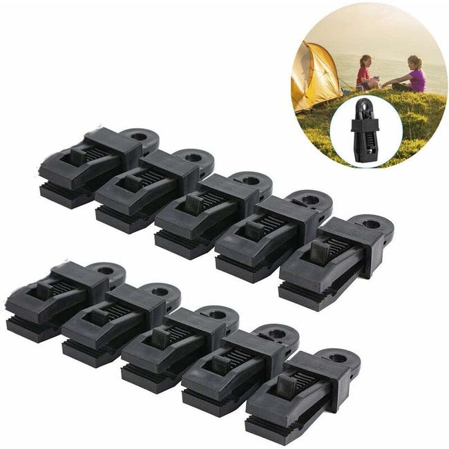 10 Stück Planenclips, Zelt- Und Markisenclips, Winddichte Befestigungsclips Mit Schnalle, Multifunktionale Windseil-schnallenclips, Große Sofortclips