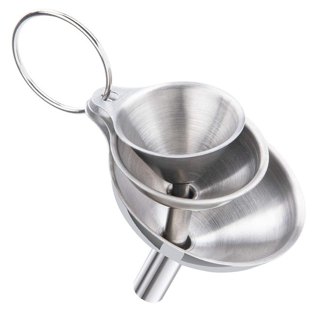 3er-set Trichter Zum Befüllen Von Flaschen Und Behältern, Mini-edelstahltrichter, Kleiner Trichter, Küchentrichter-set