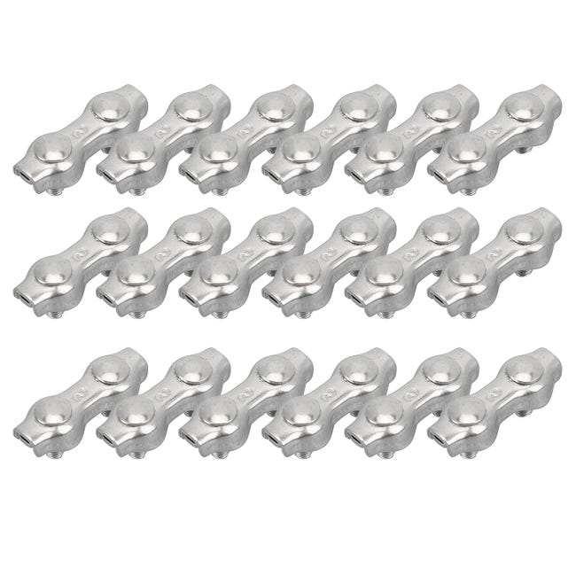 18 Stück M2 Duplex-kabelklemmen, 2-polige Duplex-kabelklemmen Aus Edelstahl