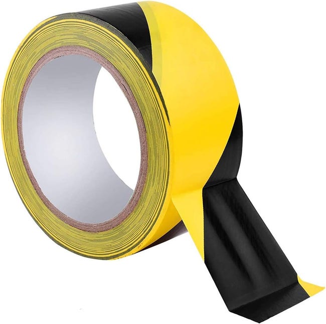 Sicherheitsbänder, Gefahrenwarnband 33 M X 60 Mm, Schwarz-gelbes Markierungsband Für Warnschilder