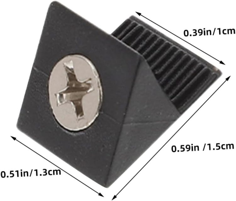 Kunststoff-schubladenabstandshalter, 100 Stück, Hintere Stabilisierungsverbinder, Schubladenbodenverbinder (mit Schrauben), Schwarz