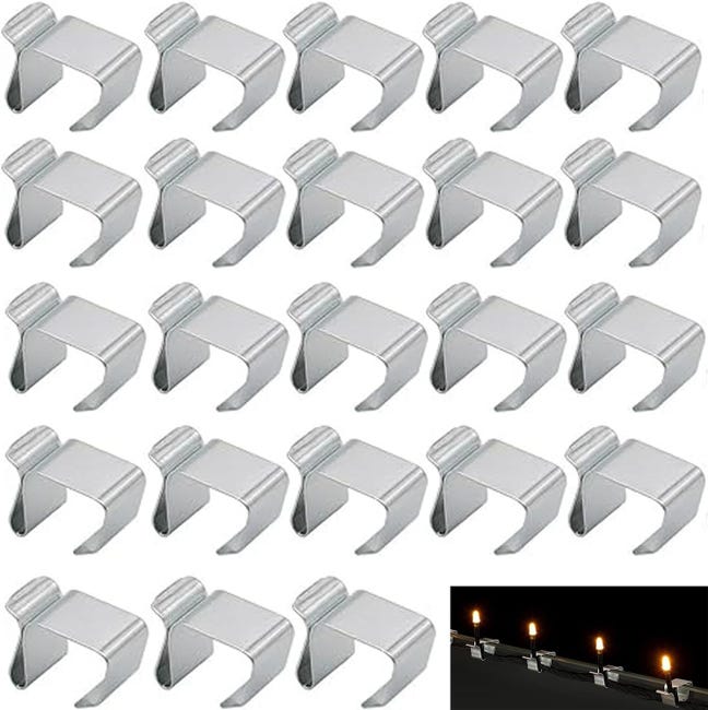 Weihnachtsbaumhaken - 100 Stück Manganstahl-dachrinnenhaken, Dachrinnenbeleuchtungshaken, Metallhaken Für Weihnachtsbeleuchtung Im Außenbereich