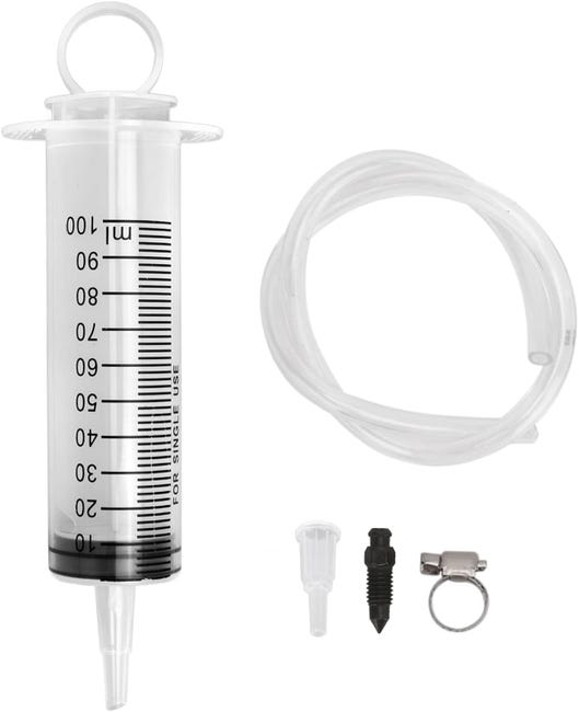 Bremsenentlüftungsset, Bremsflüssigkeitswechselset, Hydraulisches Entlüftungsgerät, 100-ml-spritze Mit 50-cm-schlauch, Universell
