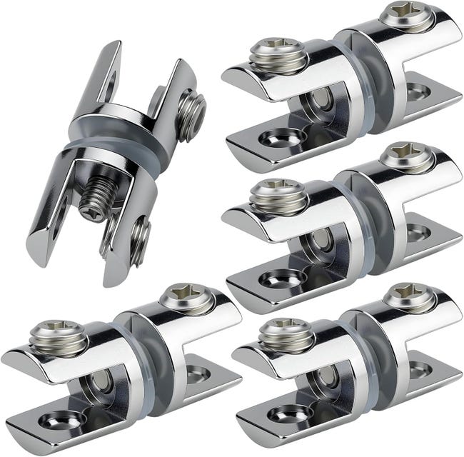 (5 Stück) Verstellbare Glasregalhalterung, Glasklemmen, Regalklemmen Aus Zinklegierung Für 5-10 Mm Platten Und Acrylglasplatten