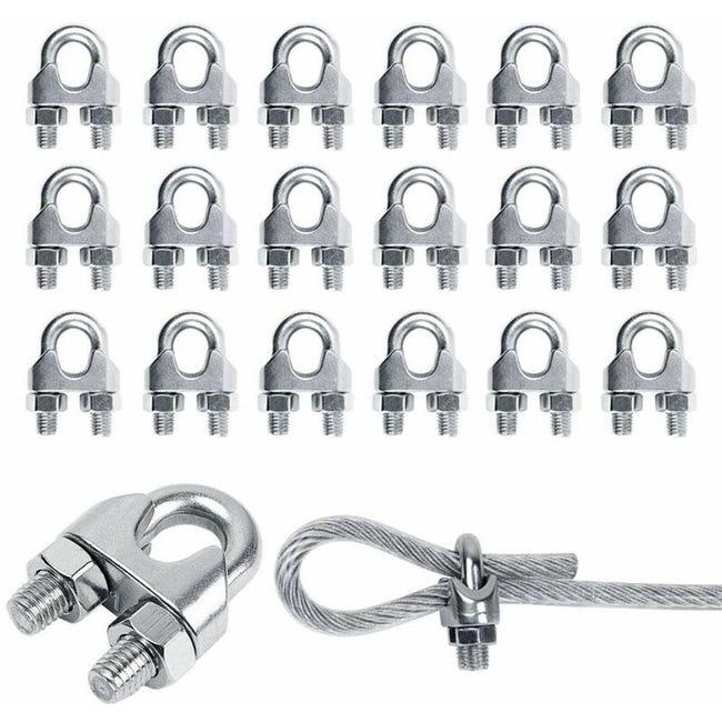 20 Stück M3-kabelclips Aus Edelstahl, U-förmige Kabelbinder, Kabelklemmen Aus Edelstahl Für