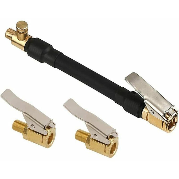 Autoreifenventiladapter, Aufblasschlauch Mit 2 Messing-aufblasdüsen, Ventilanschluss Für Auto, Fahrrad, Motorrad - 20