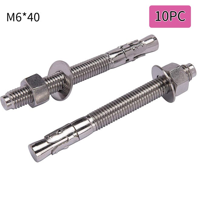 M640 Betonankerbolzen, 304 Edelstahl Betonanker- Und Schraubenset (10 Stück)