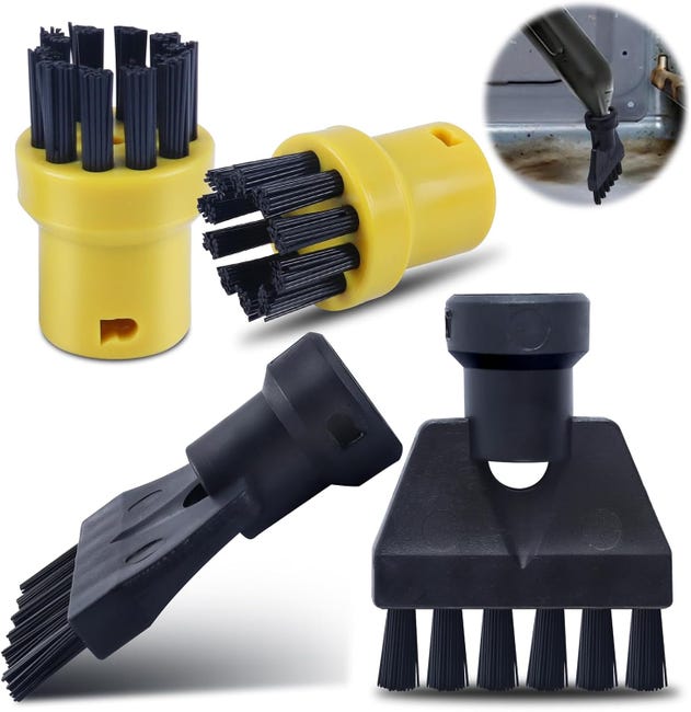 4-teiliges Zubehörset Für Dampfreiniger Von Kärcher (sc1, Sc2, Sc3, Sc4, Sc5), Inklusive Fugenbürsten Für Küche, Möbel Und Bad