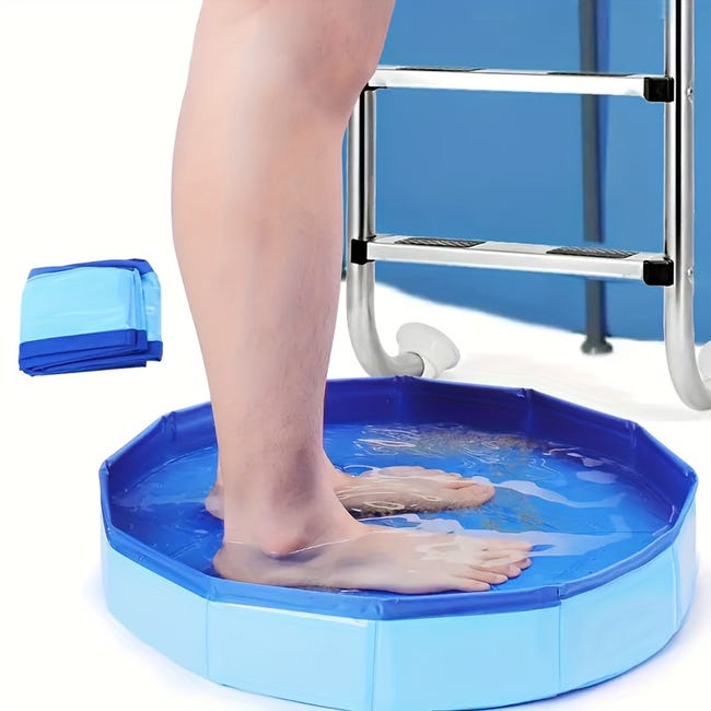 Faltbares Und Aufblasbares Fußbad, Tragbarer Pooleinstieg Für Saubere Füße, Für Aufstellpools Und Poolzubehör