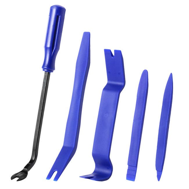5-teiliges Werkzeugset Zum Ausbau Des Fahrzeuginnenraums (blau), Inklusive Kunststoffhebel, Geeignet Für Armaturenbretter
