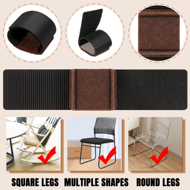 24 Filzgleiter, Filzkissen Für Stuhlbeine, Möbelgleiter, Möbelschutz, Bodenschutz