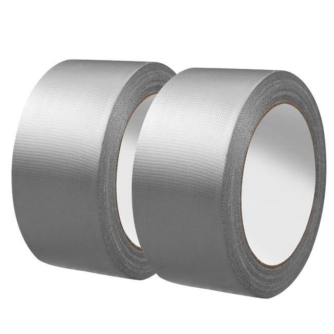 2-teiliges Textilklebeband, Hochbelastbares, Wasserdichtes Klebeband, 48 Mm X 20 M Wasserdichtes Klebeband Für Reparaturen Und Befestigungen (silber)