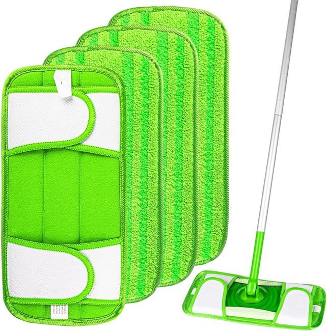 Wiederverwendbare Wischtücher Für Swiffer Sweeper (4er-pack), Tamapon Wiederverwendbare Mopppads, Mikrofaser-mopppads Für Die Reinigung
