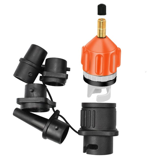 Sup-pumpenadapter – Standardventil + 4 Düsen – Für Schlauchboote, Boards Und Wassermotorräder