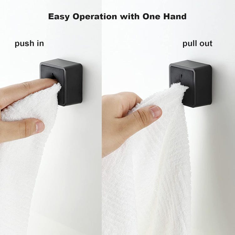 Set Mit 4 Handtuchclips, Selbstklebende Handtuchhalter, Kein Bohren Erforderlich Fürs Badezimmer