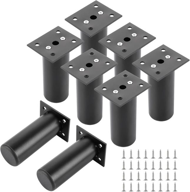 Set Mit 8 Verstellbaren Möbelfüßen 10-11 Cm, Möbelbeine, Verstellbare Möbelfüße Für Tische, Stühle, Schränke, Sofas