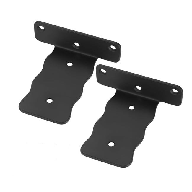 2-teilige Wandregalhalterungen, 100 Mm Wandregalhalterungen, Industrielle Wandregalträger, L-förmige Halterungen, Schwarz