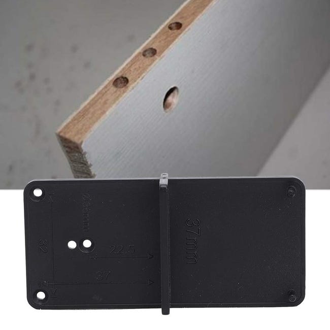 Set Mit 2 Bohrschablonen Für Scharnierlochpositionierung, Öffnungslehre, Holzbearbeitungswerkzeug, Schwarz, 85 X 40 Mm