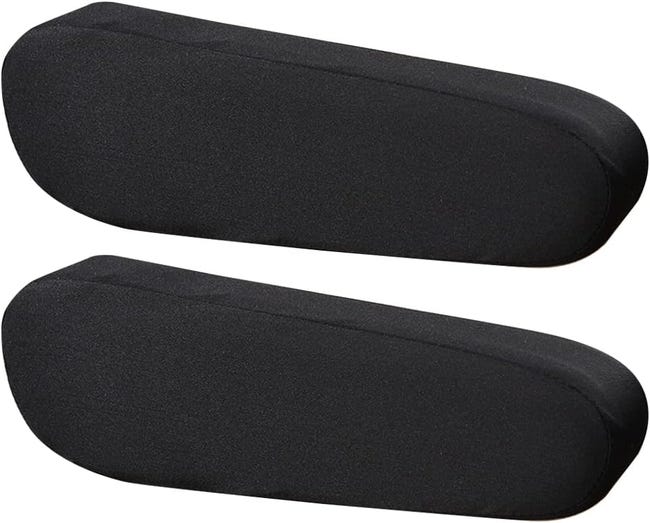1 Paar Armlehnenbezüge Für Vordersitze, Waschbare Elastische Bürostuhl-armlehnenbezüge Mit Elastischem Verschluss (schwarz)