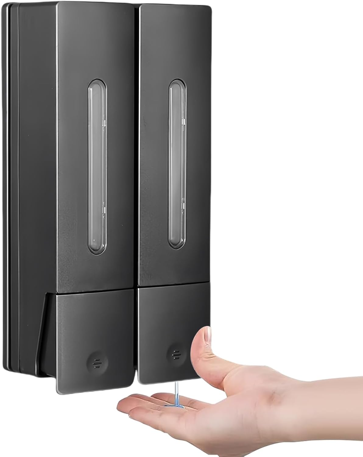 Wandseifenspender, 2 Stück, 400 Ml, Keine Bohrung Oder Schrauben Erforderlich, Für Wc, Bad Und Küche, Schwarz