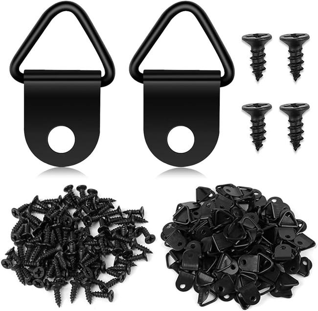 40-teiliges Bilderhaken-set, Bilderrahmenhaken, Fotoaufhängeset, Metallringe Für Bilderrahmen (schwarz)