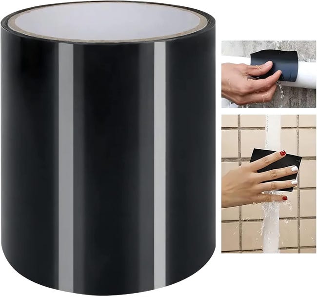 Reparaturband, Leckageband, Wasserleckageband Für Rohrreparaturen, Pool-/rohr-/zeltreparaturband, Schwarzes Reparaturband 10 Cm × 150 Cm