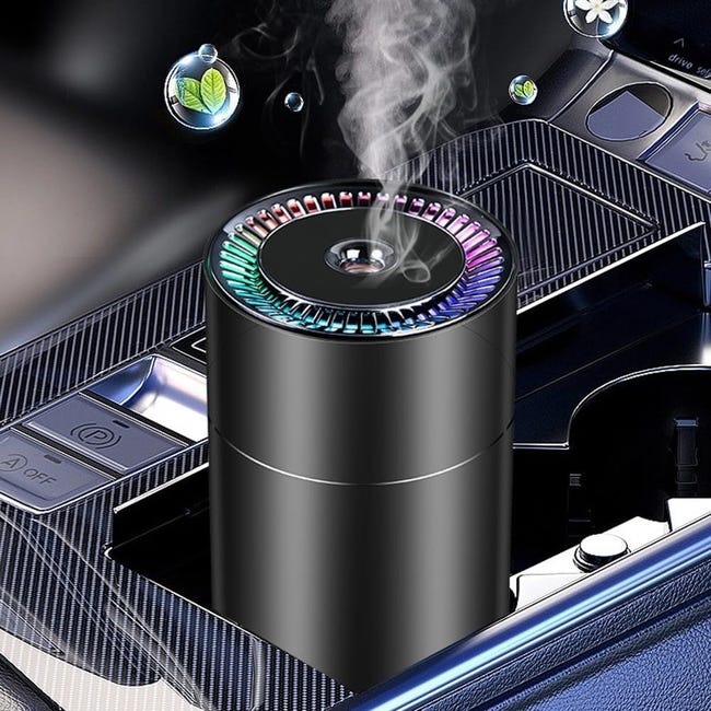 Ätherisches Öl-diffusor Für Auto, Luftbefeuchter, Aromatherapie, Kaltnebel, Tragbar, Usb, Farbig (schwarz)