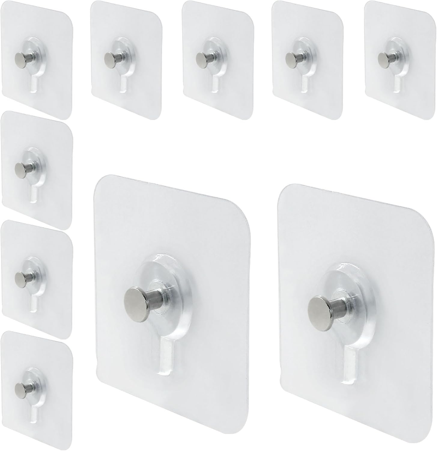 Packung Mit 20 Selbstklebenden, Nagelfreien Wandhaken (60 X 60 Mm) Für Bilderrahmen. Tragkraft Bis Zu 5 Kg Pro Haken Haftet Auf Holz, Keramik Und Glas Kein Bohren Oder Nägel Erforderlich.