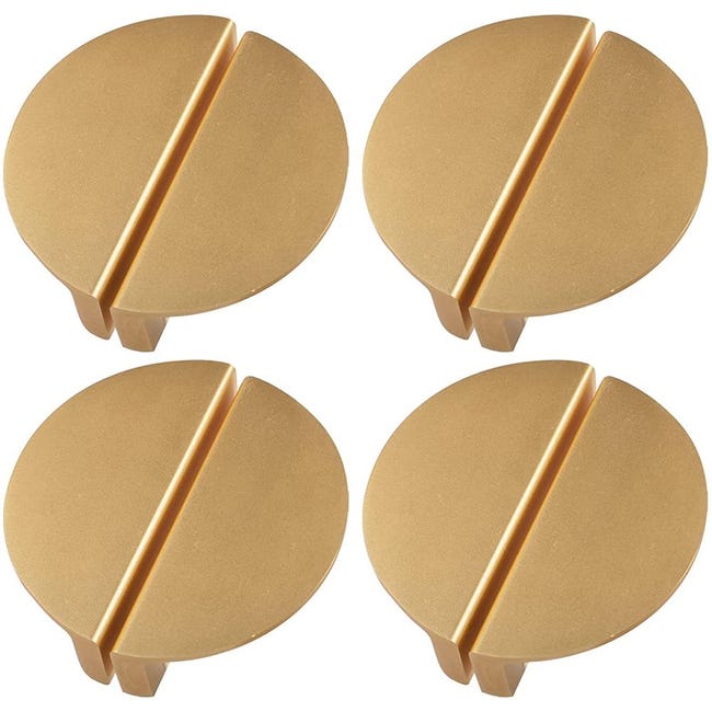 Set Mit 8 Champagnergoldenen Halbmond-schubladengriffen – 6,35 Cm (2,5 Zoll) Für Schränke Und Küche – Moderne Beschläge
