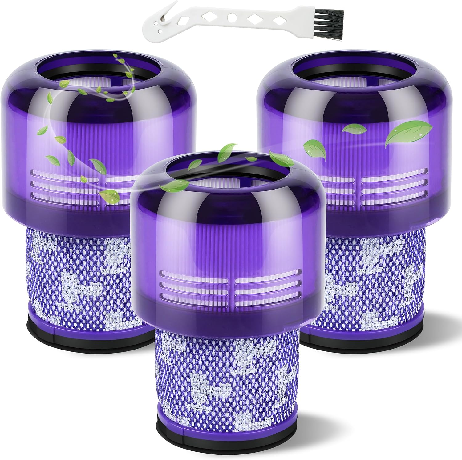 Filter Kompatibel Mit Dyson V11, V15, Sv14, Sv17, Sv22 Detect Absolute, 3 Stück Ersatzfilter Für Dyson Staubsauger, Lila