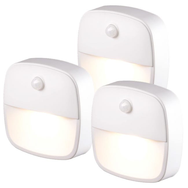 3er-set Led-bewegungsmelderleuchten Für Den Innenbereich, Automatisches Nachtlicht Für Treppenhaus, Flur, Schlafzimmer, Küche, Kleiderschrank – Warmweiß