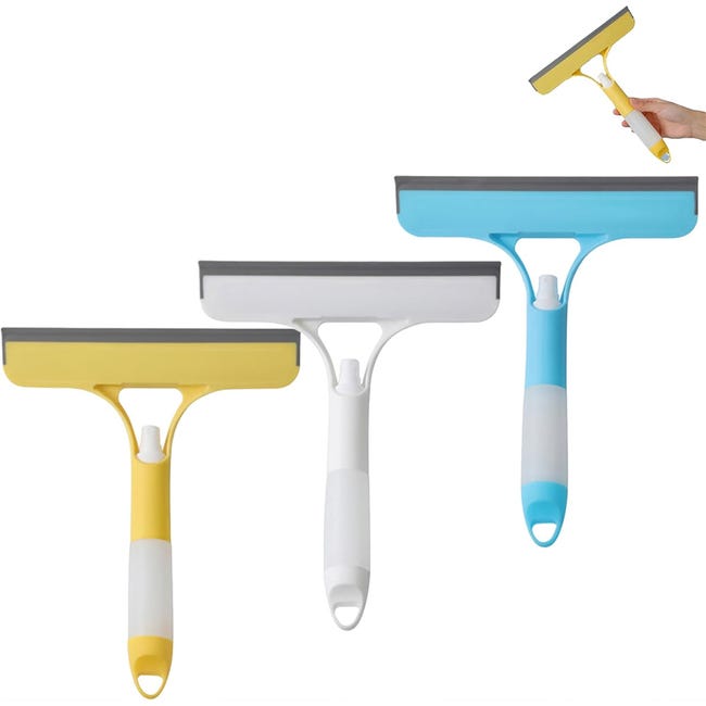 Set Mit 3 Duschabziehern, 3-in-1 Fensterreinigungsset Mit Sprüher, Abzieher Und Schwamm, Boden- Und Duschabzieher