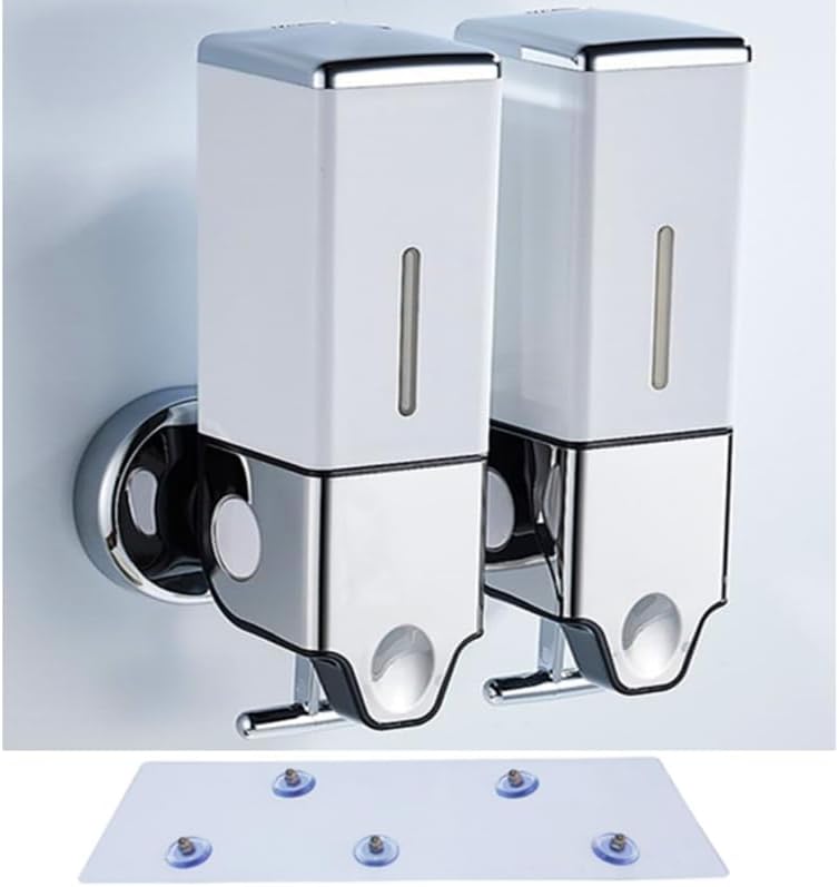 Ungebohrt + Gebohrt, 1000 Ml Wand-duschseifenspender, Shampoo- Und Seifenspender Mit Durchscheinendem Behälter Für Badezimmer, Küche, Markt, Hotel (weiß, 1000 Ml)