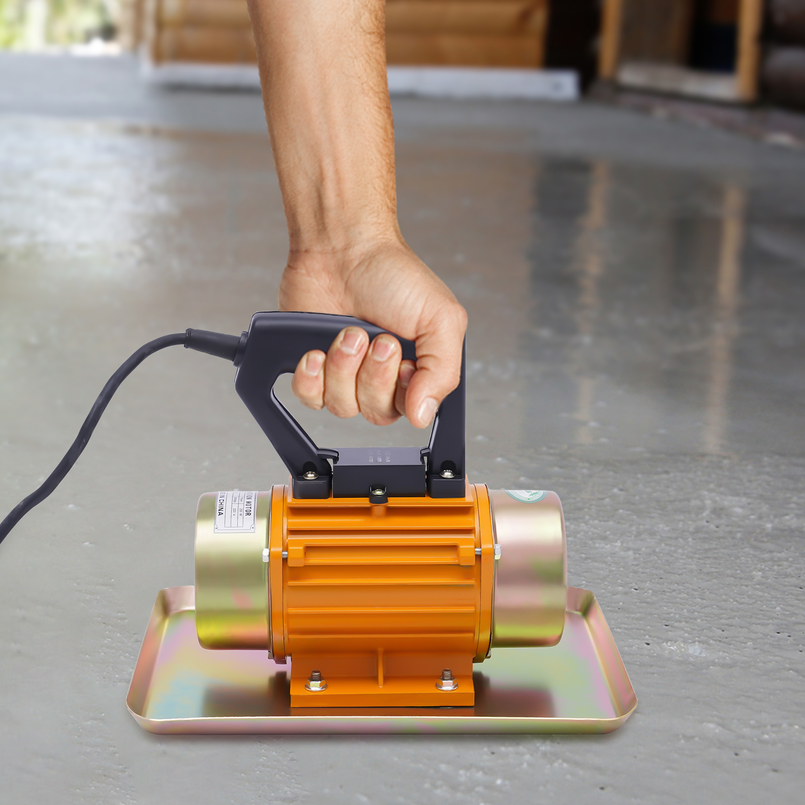 Yissale-elektrischer Betonrüttler 250w 200kg Vibrationskraft - Handbetonrüttler Mit Einstellbarer Geschwindigkeit, Betonverdichter Für Straßen- Und Hochbau