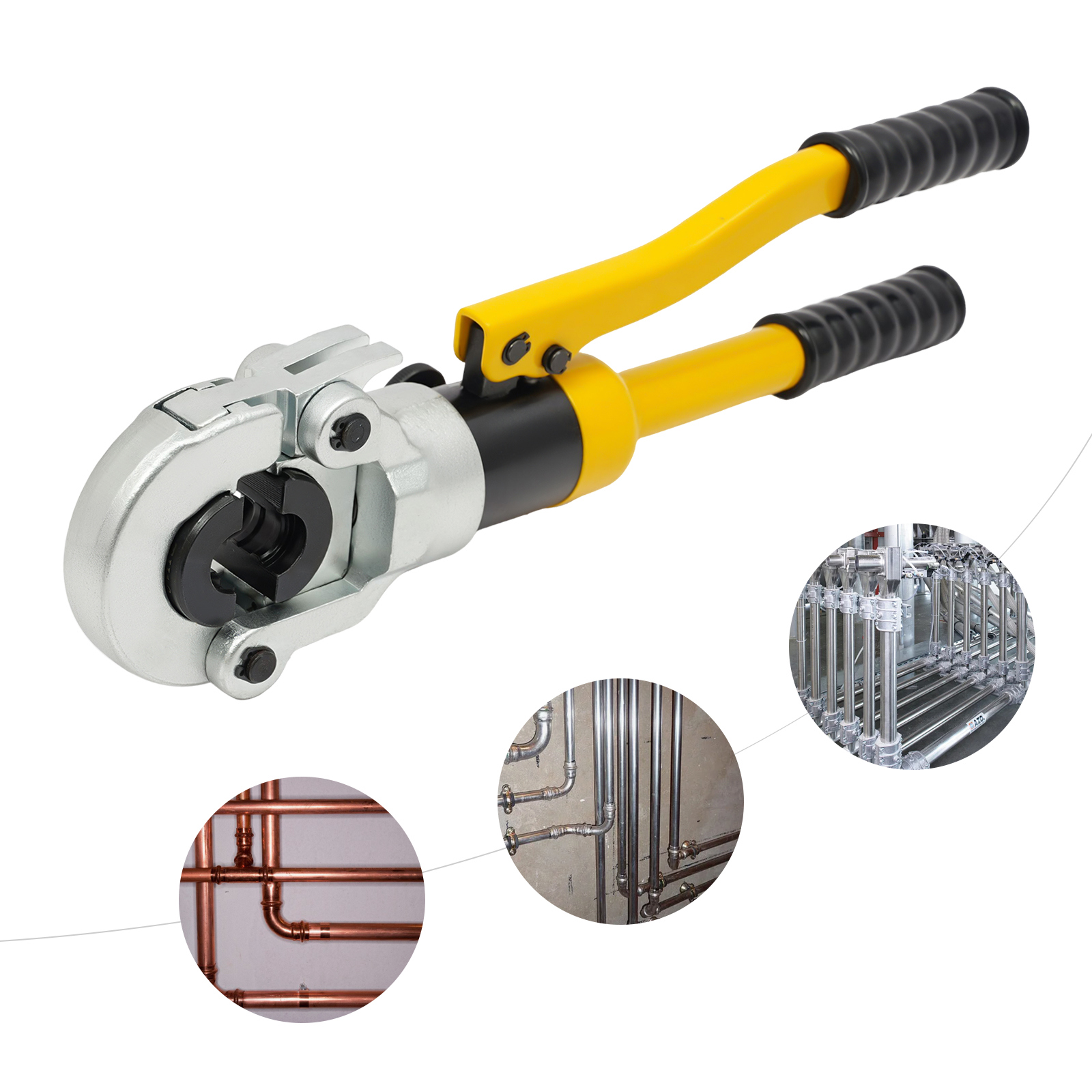 Yissale-hydraulische Presszange / Crimpzange - Rohrpresswerkzeug Mit Austauschbaren Pressbacken, Für Aluverbundrohr, Pex-rohr, Kupferrohr - Ideal Für Sanitär Und Heizung