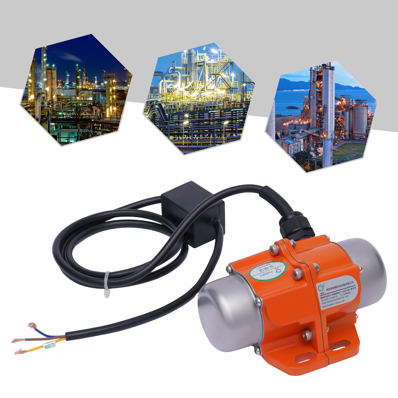Yissale-vibrationsmotor 40w 220v 3000 U/min - Einphasiger Asynchron-vibrationsmotor, Rüttelmotor Ip65 Für Bergbau, Bau, Chemie Und Lebensmittelindustrie