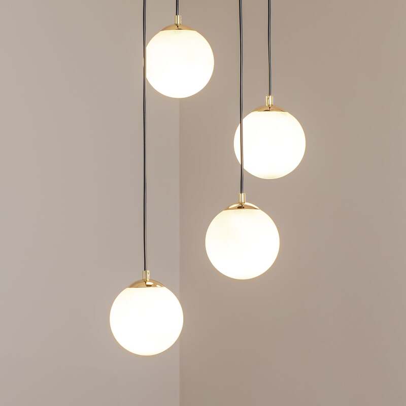 [neuwertig] B-ware Euluna Glassy Hängeleuchte Hängelampe Leuchte Lampe Pendelleuchte Licht Schwarz