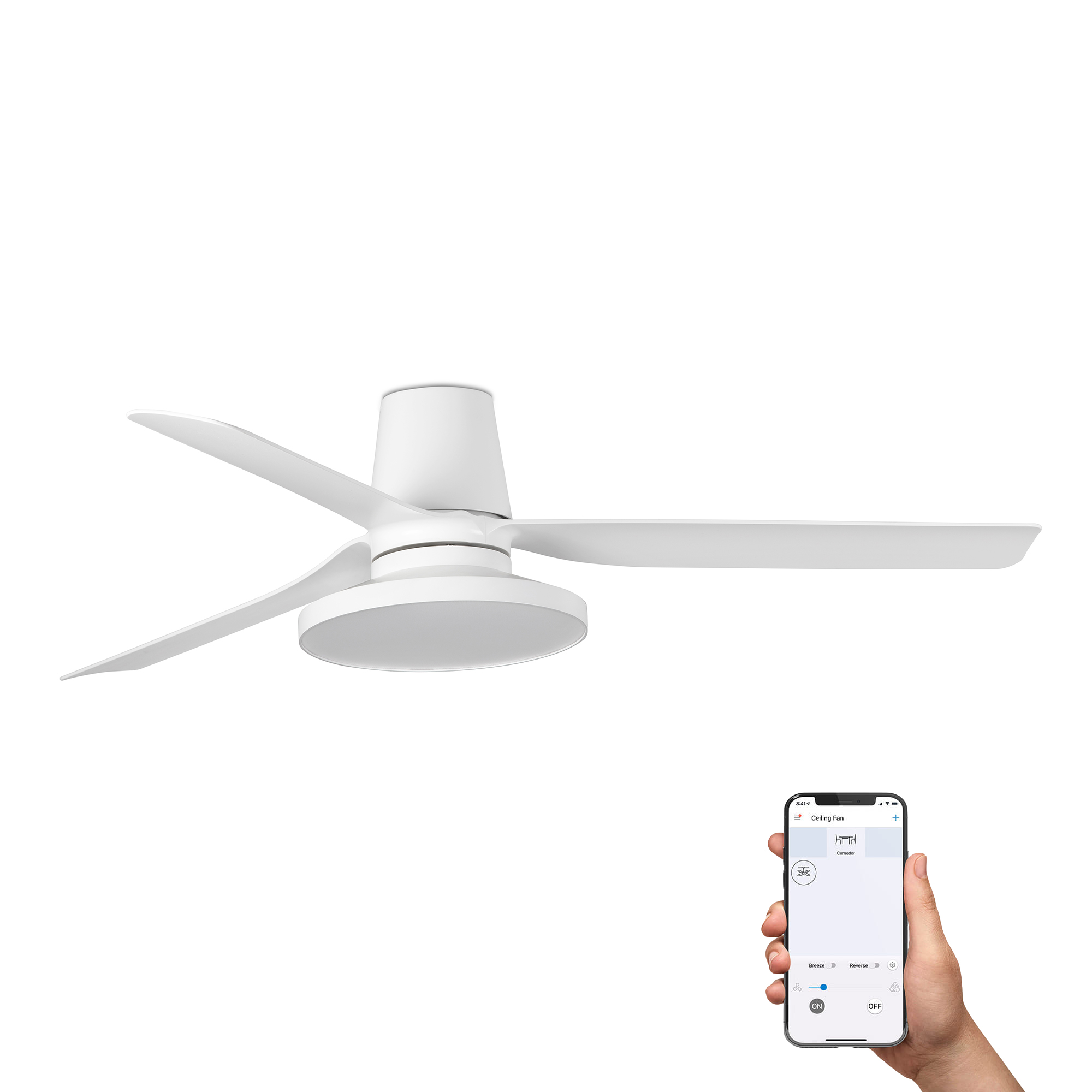 Punt Tub M Tak Ventilatore Bianco 4000k Tuya