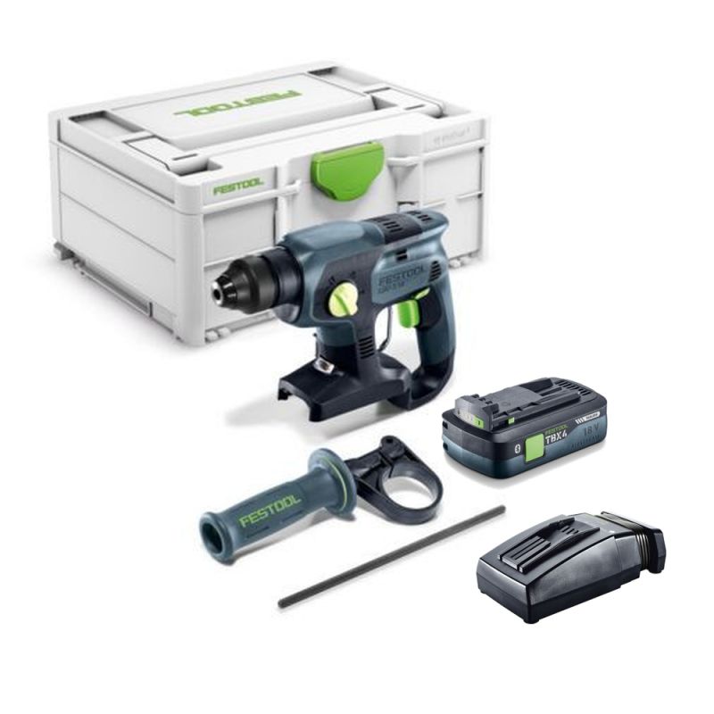 Festool Akku-kombihammer Khc-s 18-basic + Akkupack Bp 18 Tbx 4 C-asi + Tcl 6 - 578747b